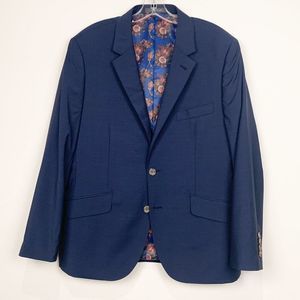 Indochino Wool Mohair Blazer/ Sport Coat- Colorful lining. Pockets Inside & Out